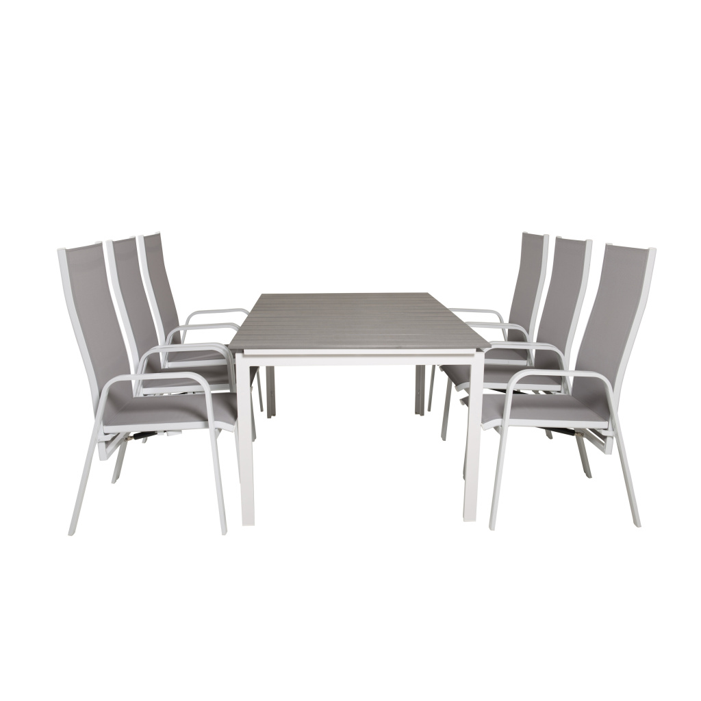 Levels Bord 160/240 - Vit/Grey - Copacabana Recliner Stol - Vit/Grey 6 | Stol för matbord