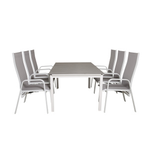Levels Bord 160/240 - Vit/Grey - Copacabana Recliner Stol - Vit/Grey 6 | Stol för matbord