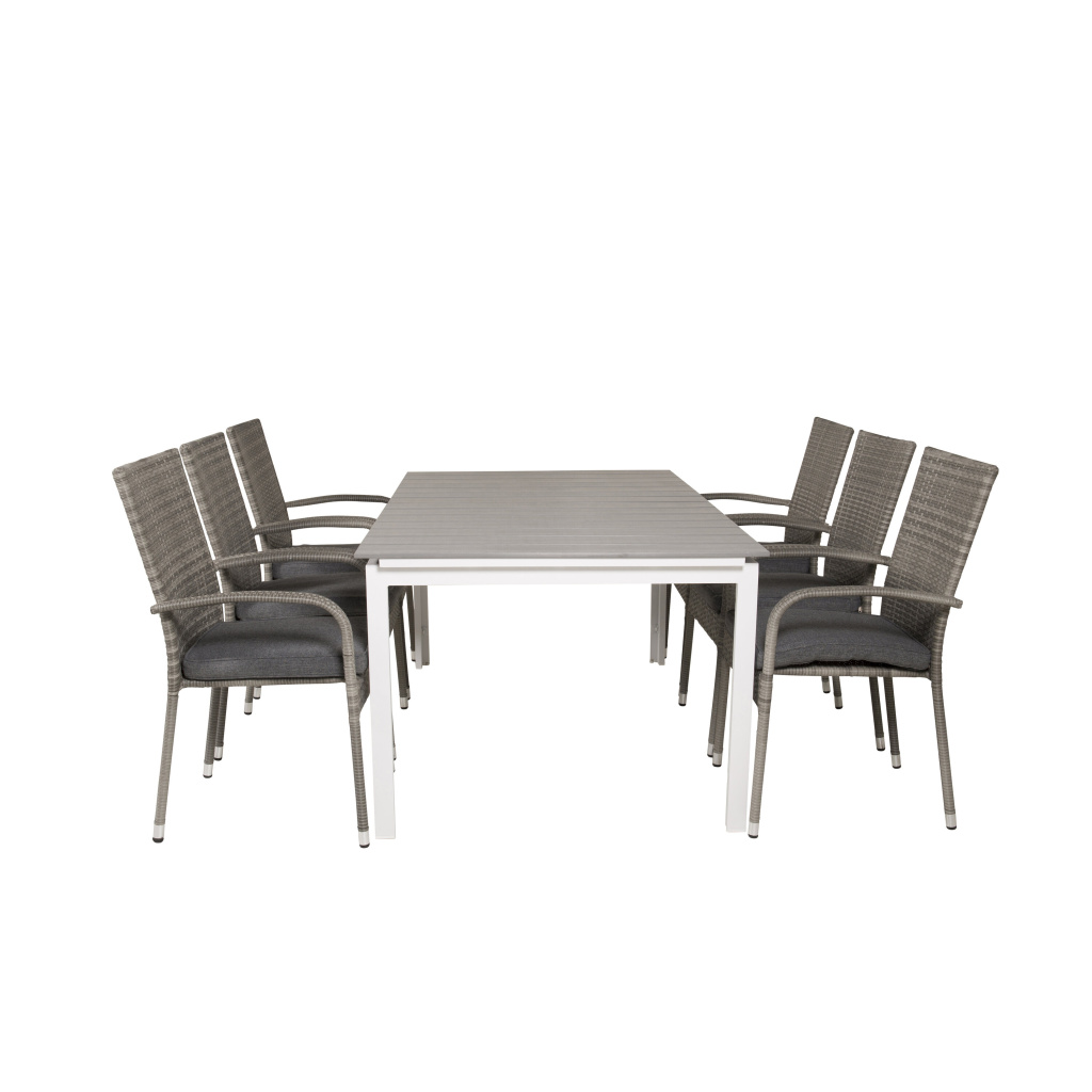 Levels Bord 160/240 - Vit/Grey - Anna Stol - Grey 6 | Stol för matbord