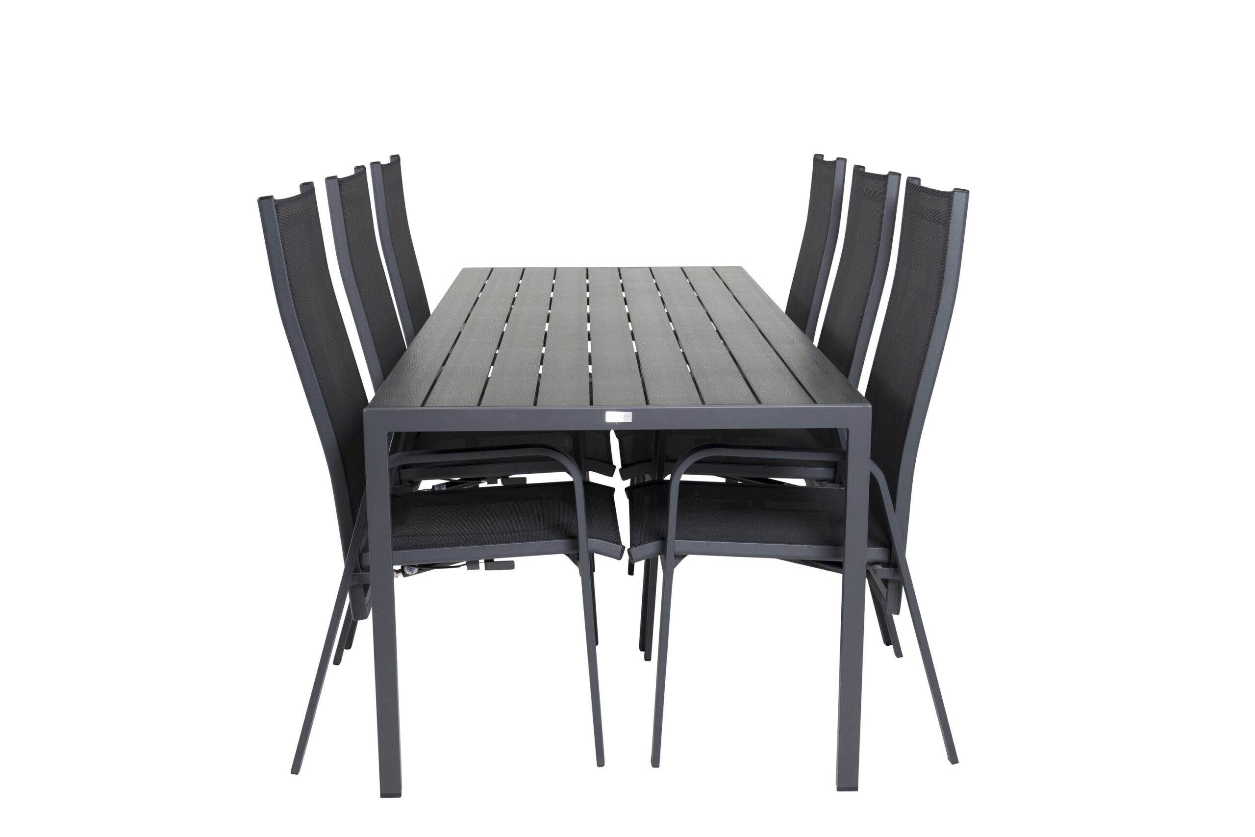 Break Matbord - 205*90 - Svart Alu / Svart Aintwood+Copacabana Recliner Cha | Matgrupp