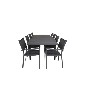 Marbella Bord 160/240 - Svart/Svart - Copacabana stapelstol - Svart/Svart 8