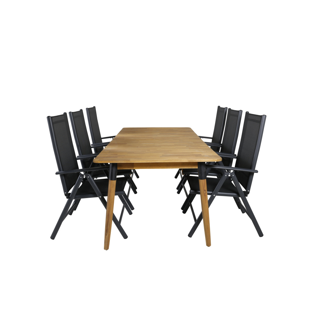 Julian Matbord - Acasia - 210*100cm+Break 5:pos Stol | Matgrupp | Stol för matbord