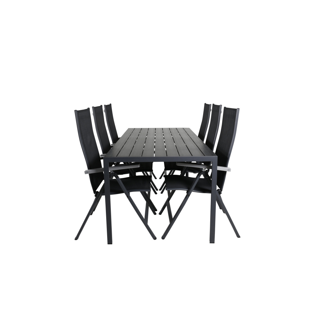 Break Bord 205*90 - Svart/Svart+Albany Light 5-pos
