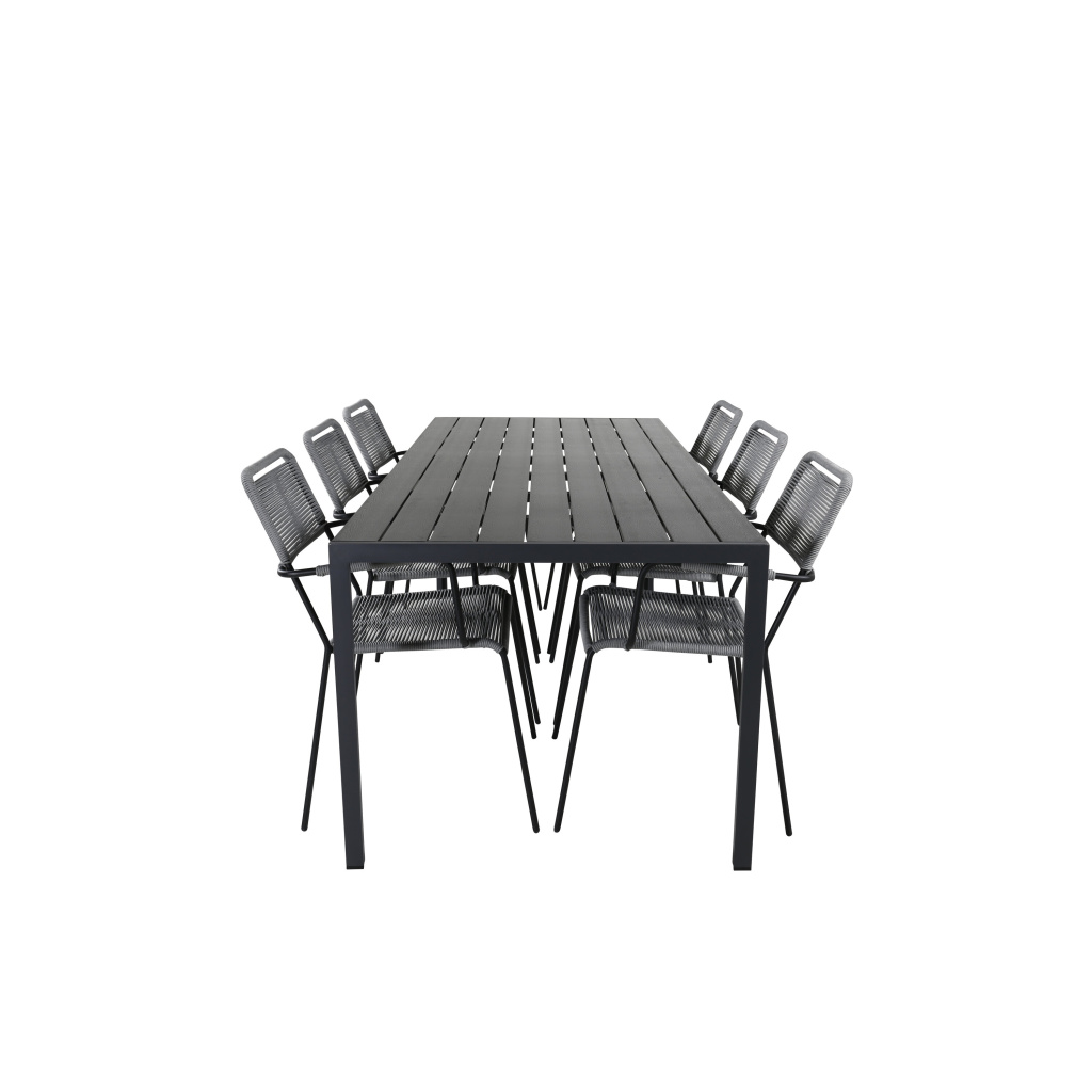 Break - Bord 205*90 - Svart alu/black aintwood | Lindos Fåtölj
