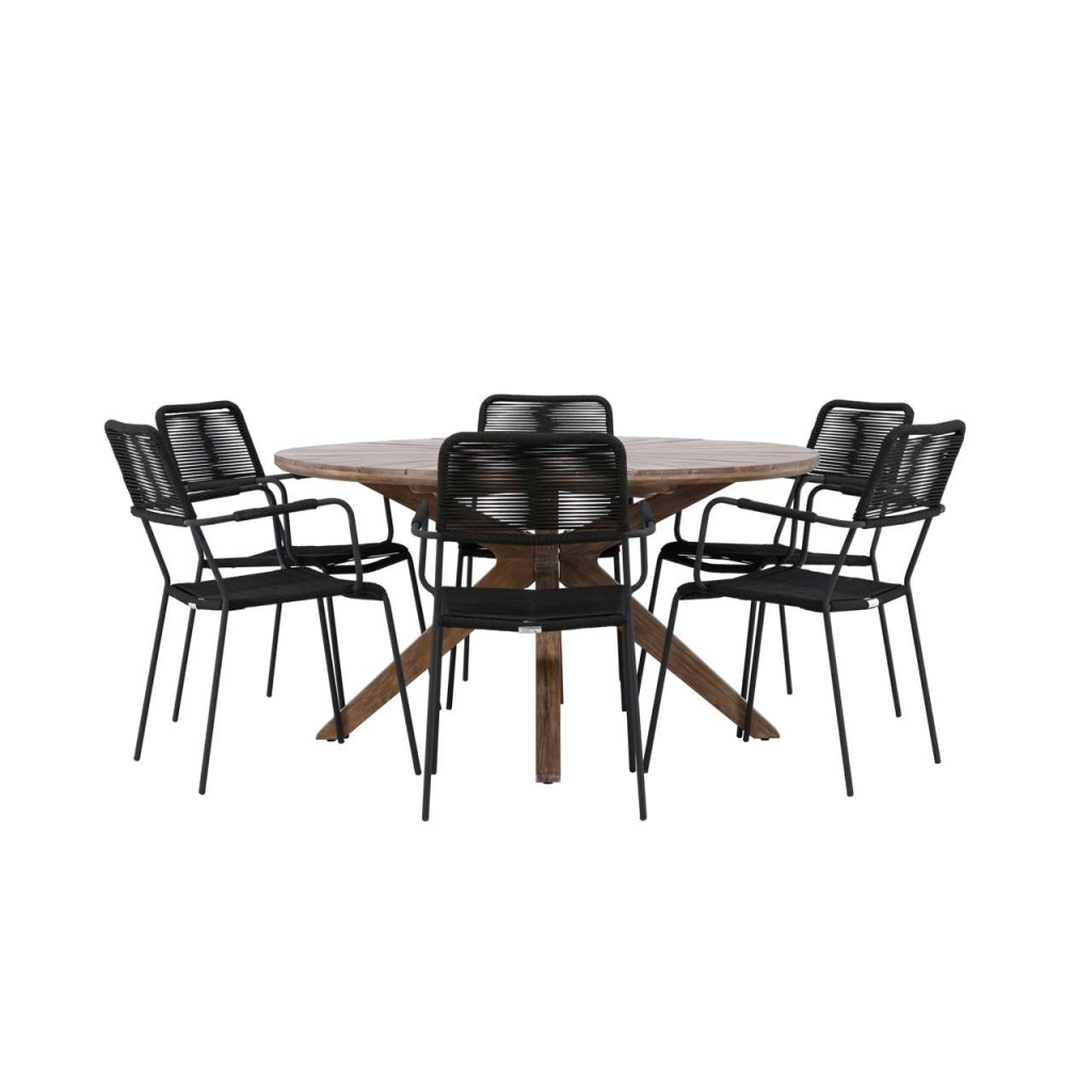 Rosario Matbord- Teak Ø140 | Lindos Fåtölj | Matgrupp