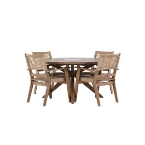 Rosario Matbord- Teak Ø140 | Peter Middagchair Akacia | Matgrupp