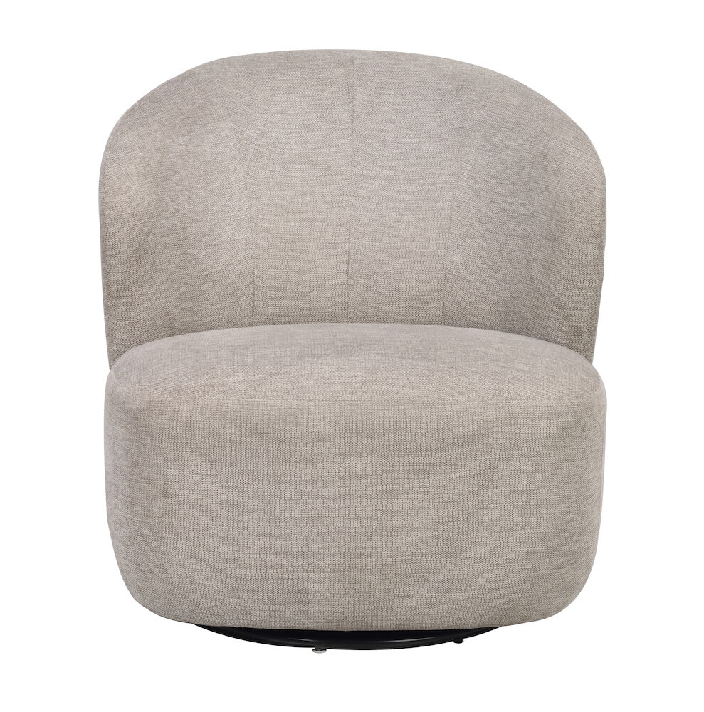 Roselawn fåtölj beige tyg snurr
