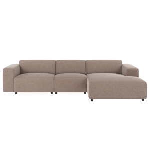 Willard soffa 4-sits-schäslong H beige tyg Brenda