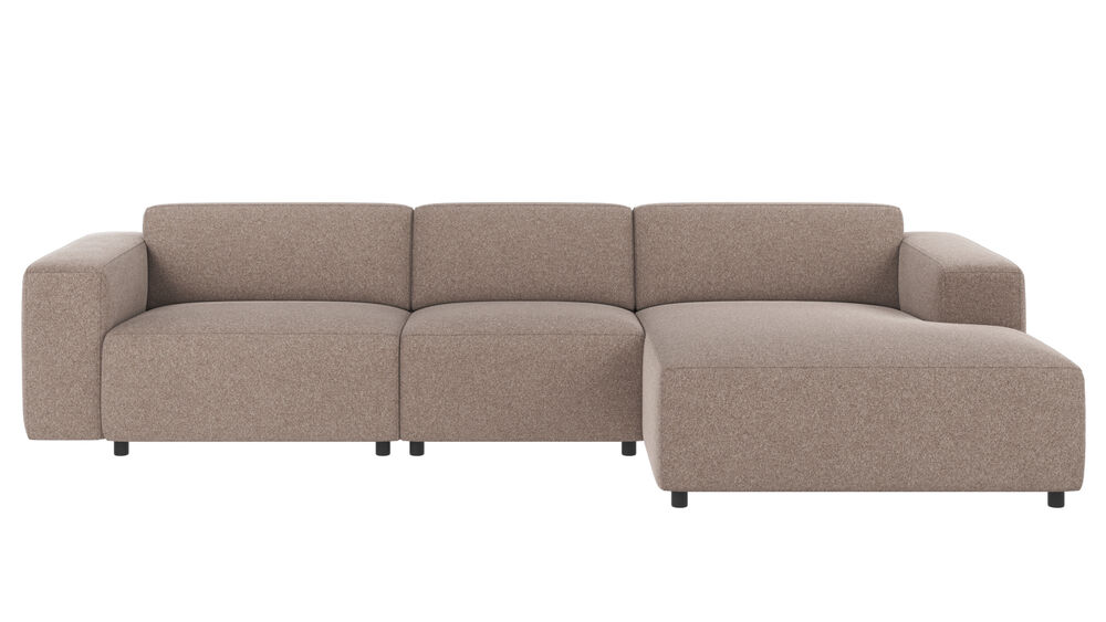 Willard soffa 4-sits-schäslong H beige tyg Brenda