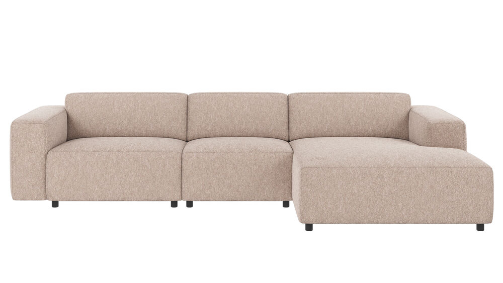 Willard soffa 4-sits-schäslong H ljusbeige tyg Alice