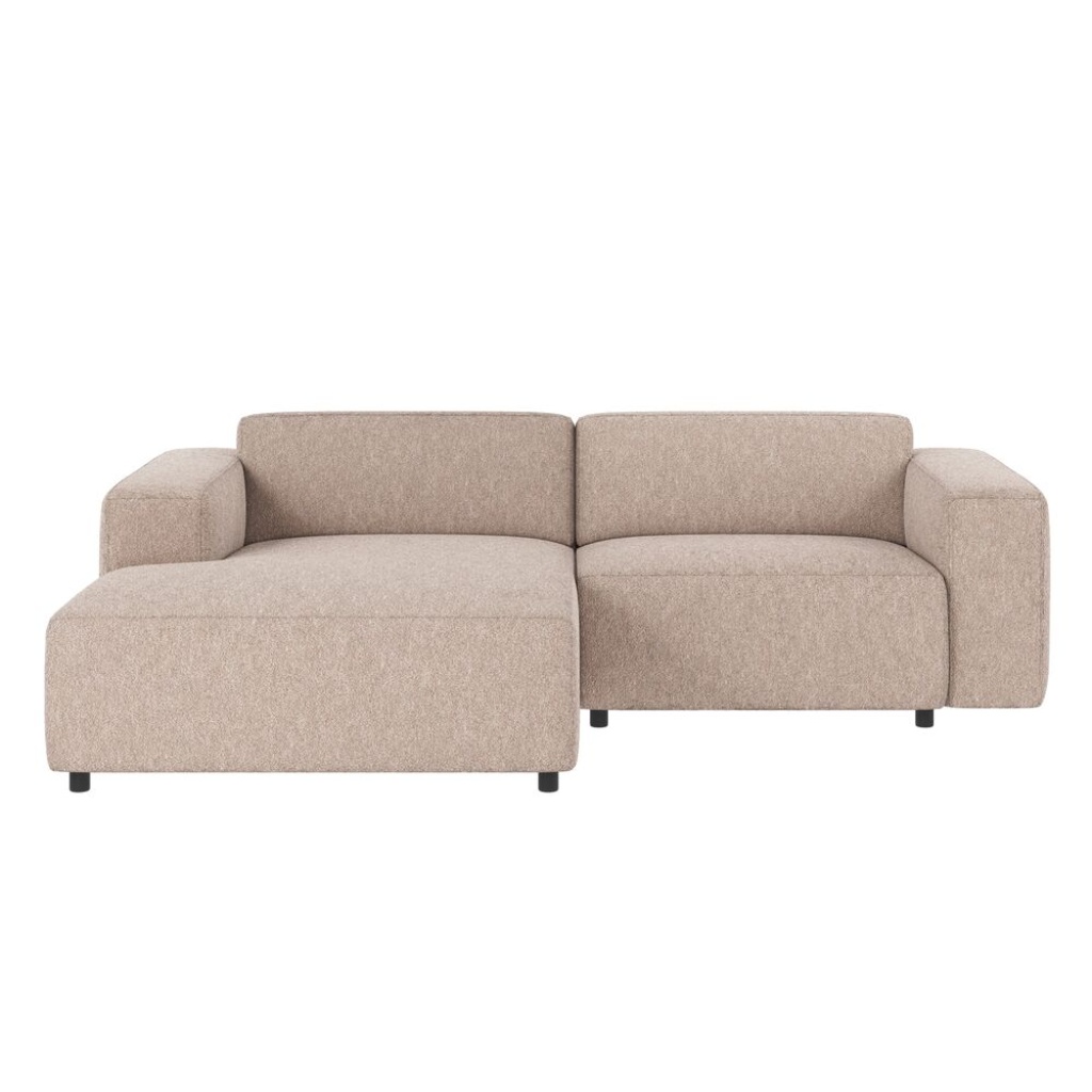 Willard soffa 3-sits-schäslong V ljusbeige tyg Alice