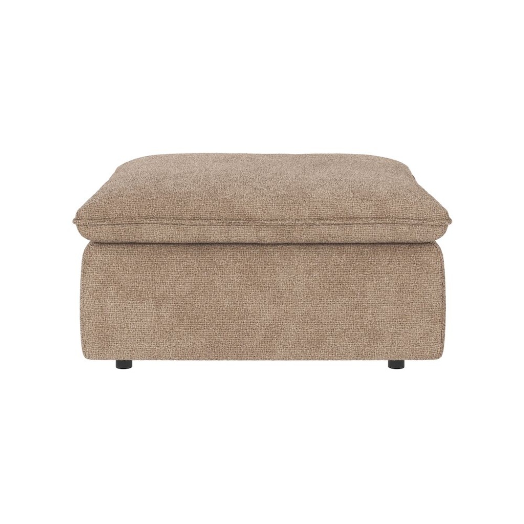 Rawlins fotpall grå-beige tyg Robin #109