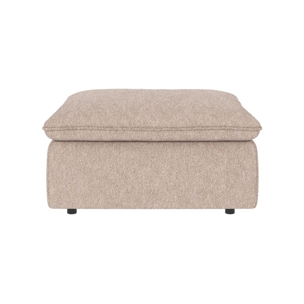 Rawlins fotpall ljusbeige tyg Alice #01