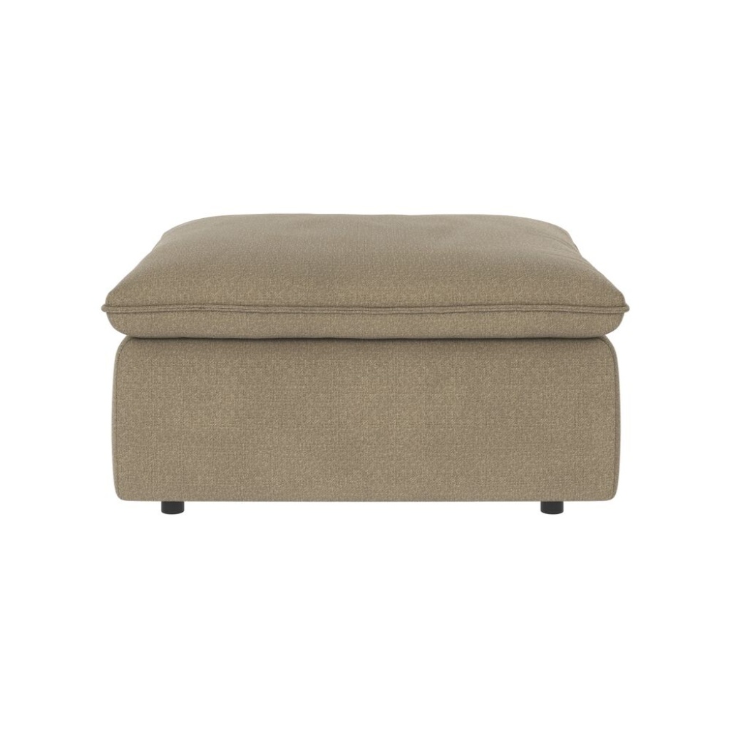 Rawlins fotpall mörkbeige tyg Rita #109