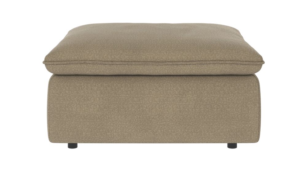 Rawlins fotpall mörkbeige tyg Rita #109