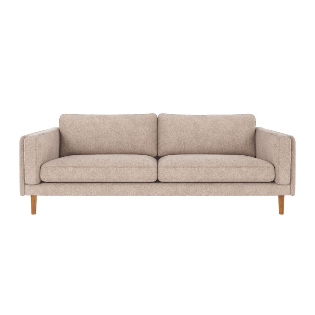 Braden soffa 3-sits ljusbeige tyg Greg