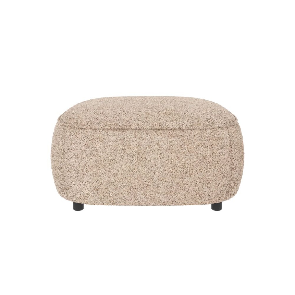 Norris fotpall ljusbeige tyg Anna