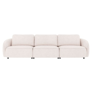 Norris soffa 4-sits vitt tyg Anna #1