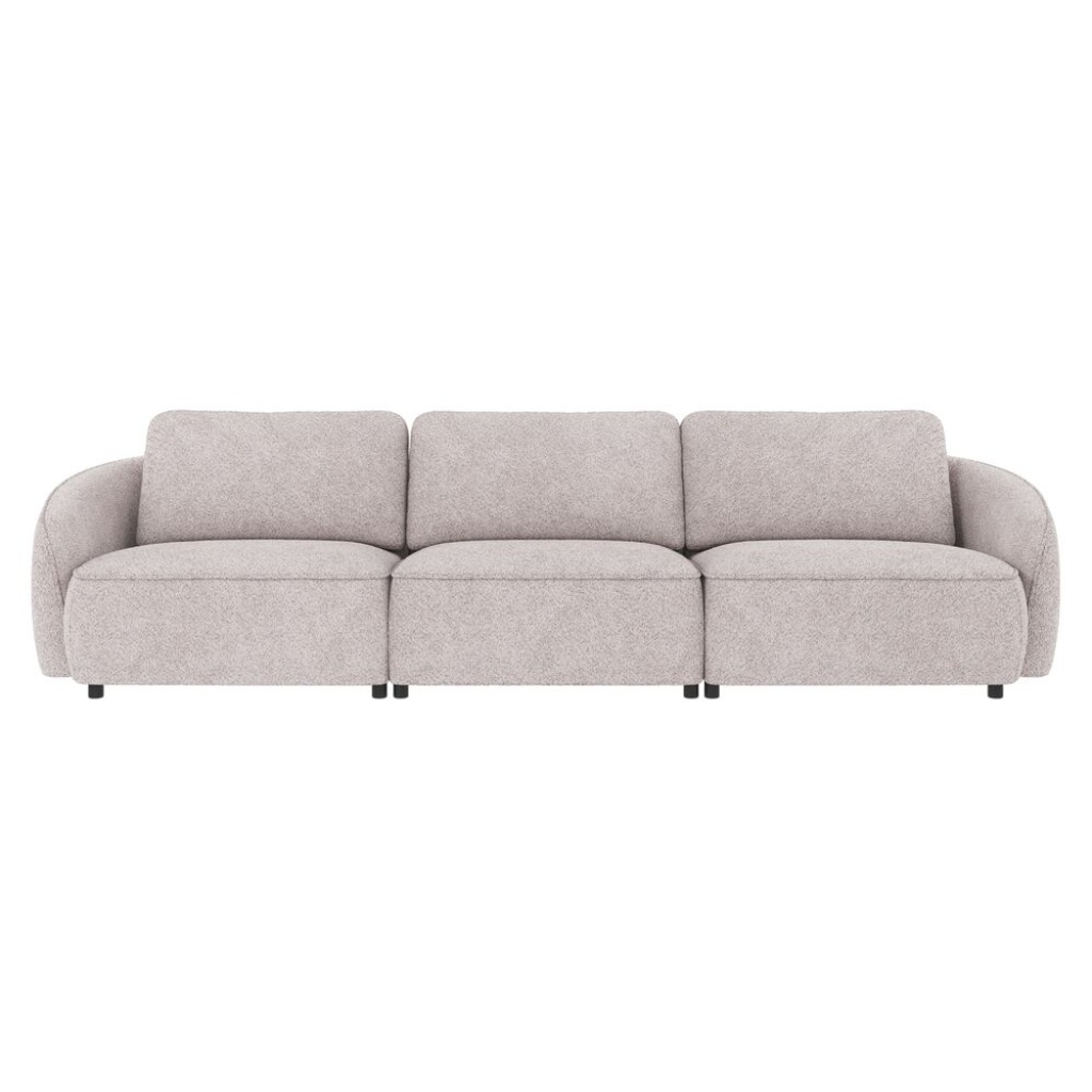 Norris soffa 4-sits ljusgrått tyg Anna #15