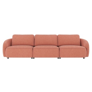 Norris soffa 4-sits rött tyg Brenda #52