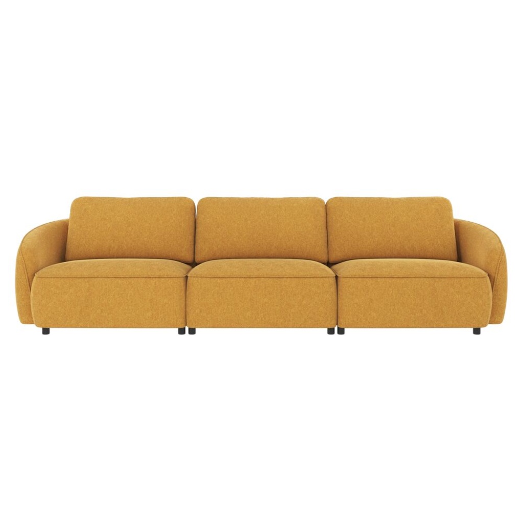 Norris soffa 4-sits gult tyg Brenda #68
