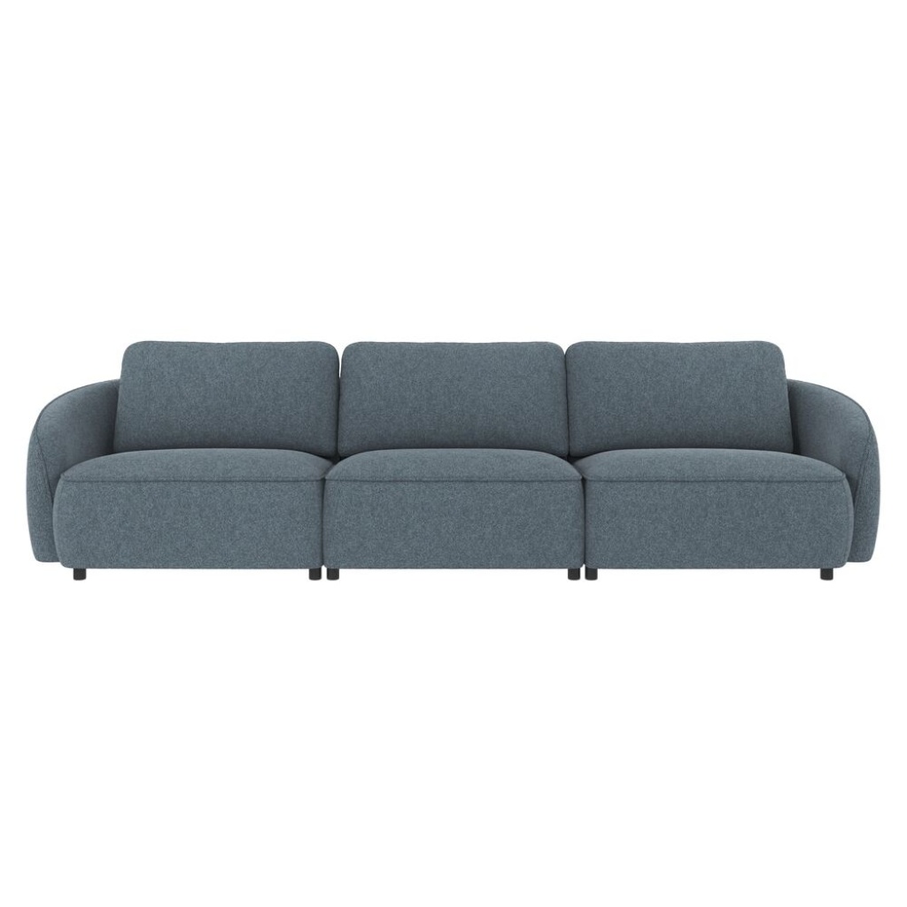 Norris soffa 4-sits mellanblått tyg Bobby 15
