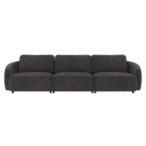 Norris soffa 4-sits mörkgrått tyg Robin #66