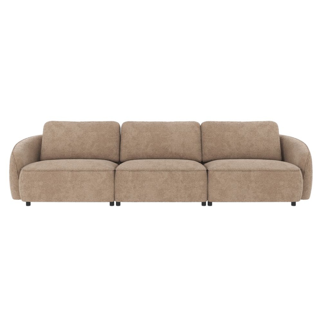 Norris soffa 4-sits gråbeige tyg Robin #109