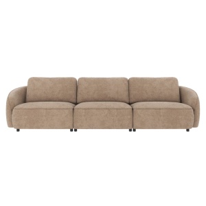 Norris soffa 4-sits gråbeige tyg Robin #109