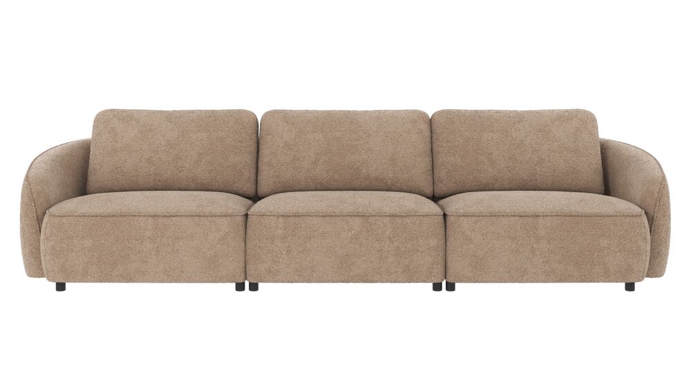 Norris soffa 4-sits gråbeige tyg Robin #109