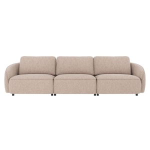 Norris soffa 4-sits ljusbeige tyg Alice #01