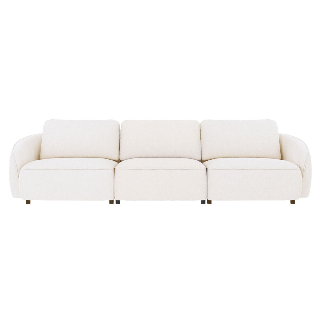 Norris soffa 4-sits vitt tyg Alice #101