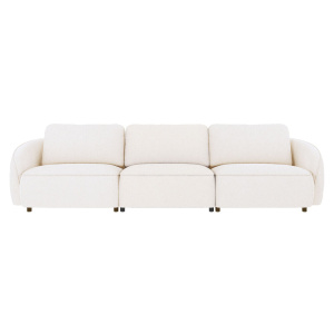 Norris soffa 4-sits vitt tyg Alice #101