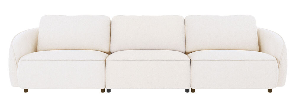 Norris soffa 4-sits vitt tyg Alice #101