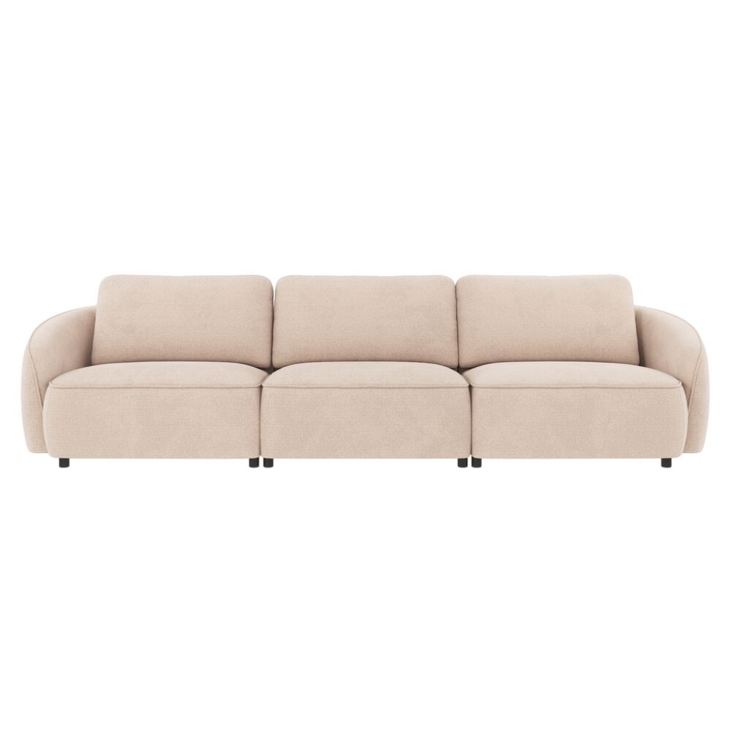 Norris soffa 4-sits ljusbeige tyg Rita #1