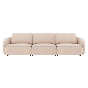 Norris soffa 4-sits ljusbeige tyg Rita #1