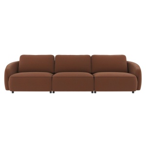 Norris soffa 4-sits rött tyg Rita #96