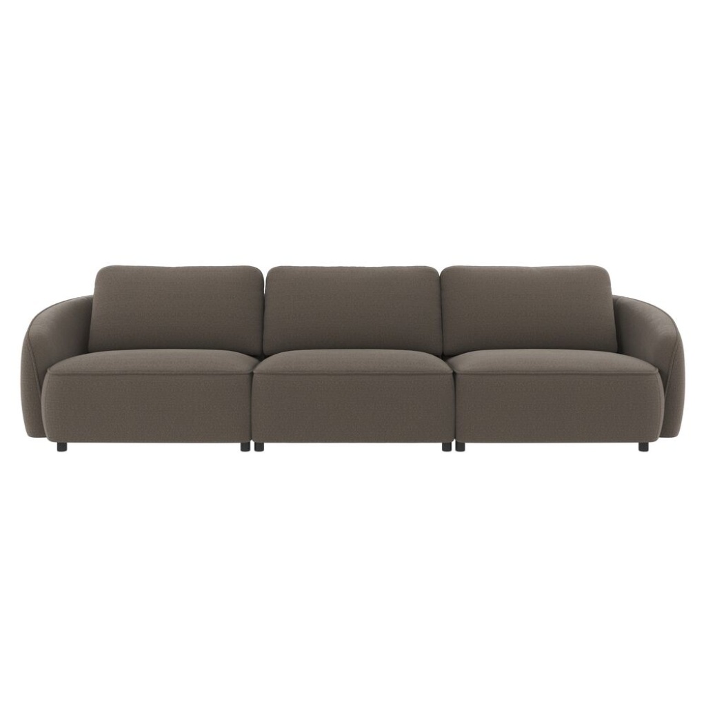 Norris soffa 4-sits mellangrått tyg Rita #108