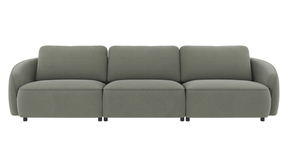 Norris soffa 4-sits grönt tyg Rita #158