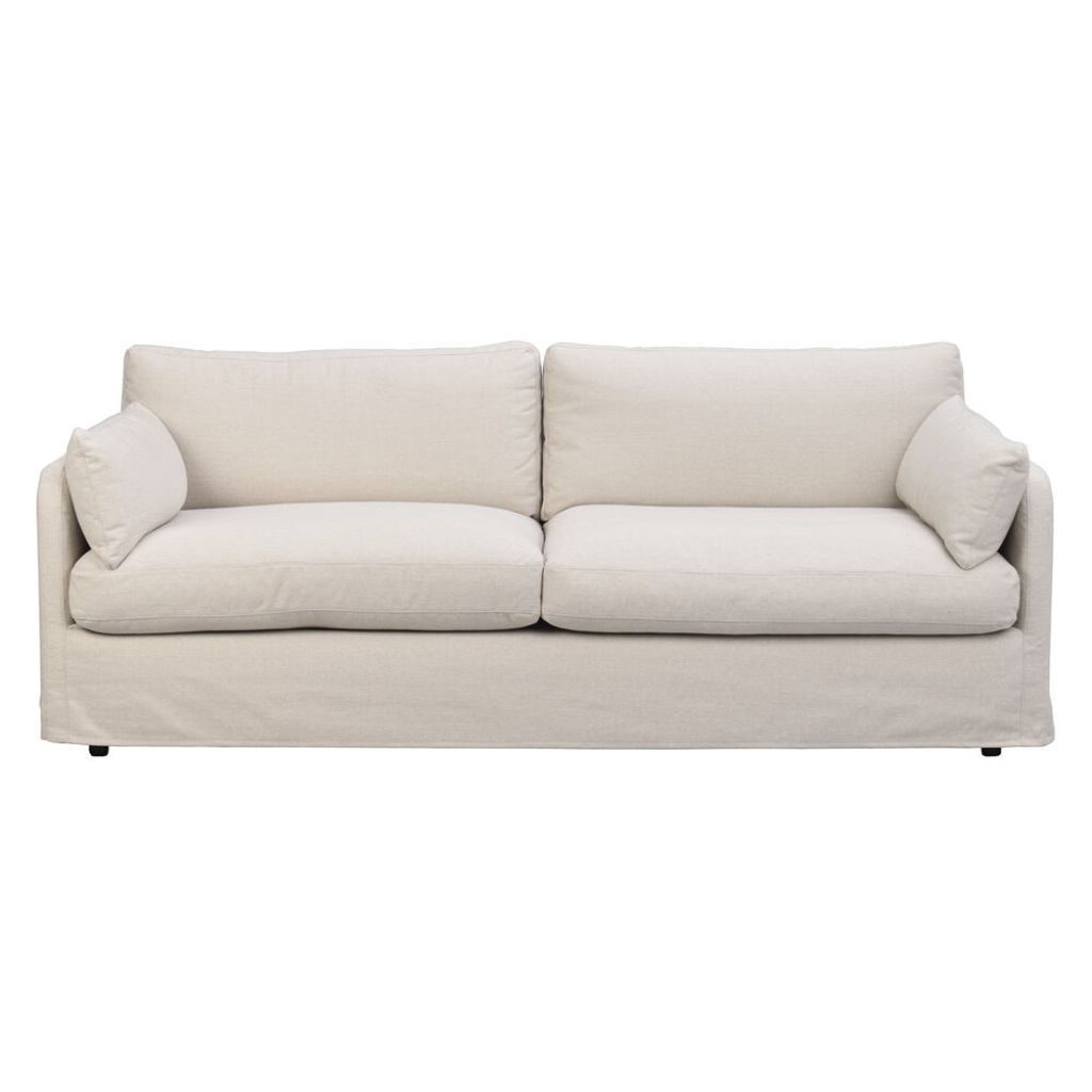 Peyton soffa 3-sits beige tyg Ursula