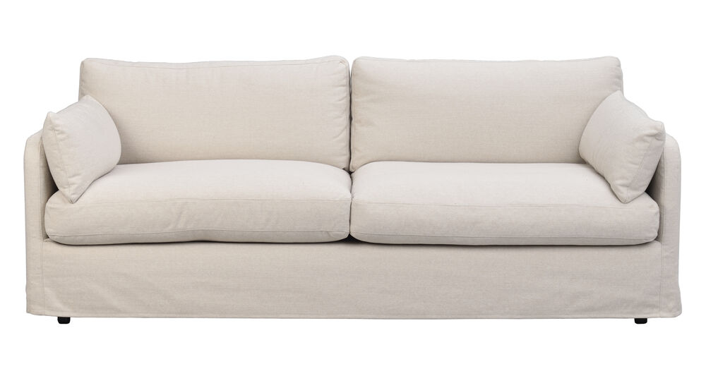Peyton soffa 3-sits beige tyg Ursula