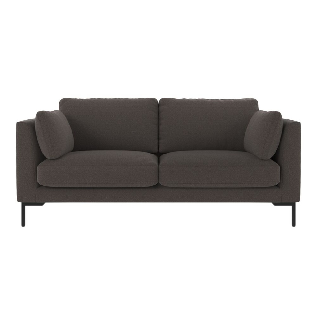 Corwin soffa 2,5-sits mörkgrått tyg Rita