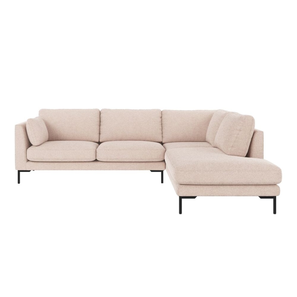 Corwin hörnsoffa 2,5+2,5-sits öppet avslut Hö ljusbeige tyg Max #01 (k2)