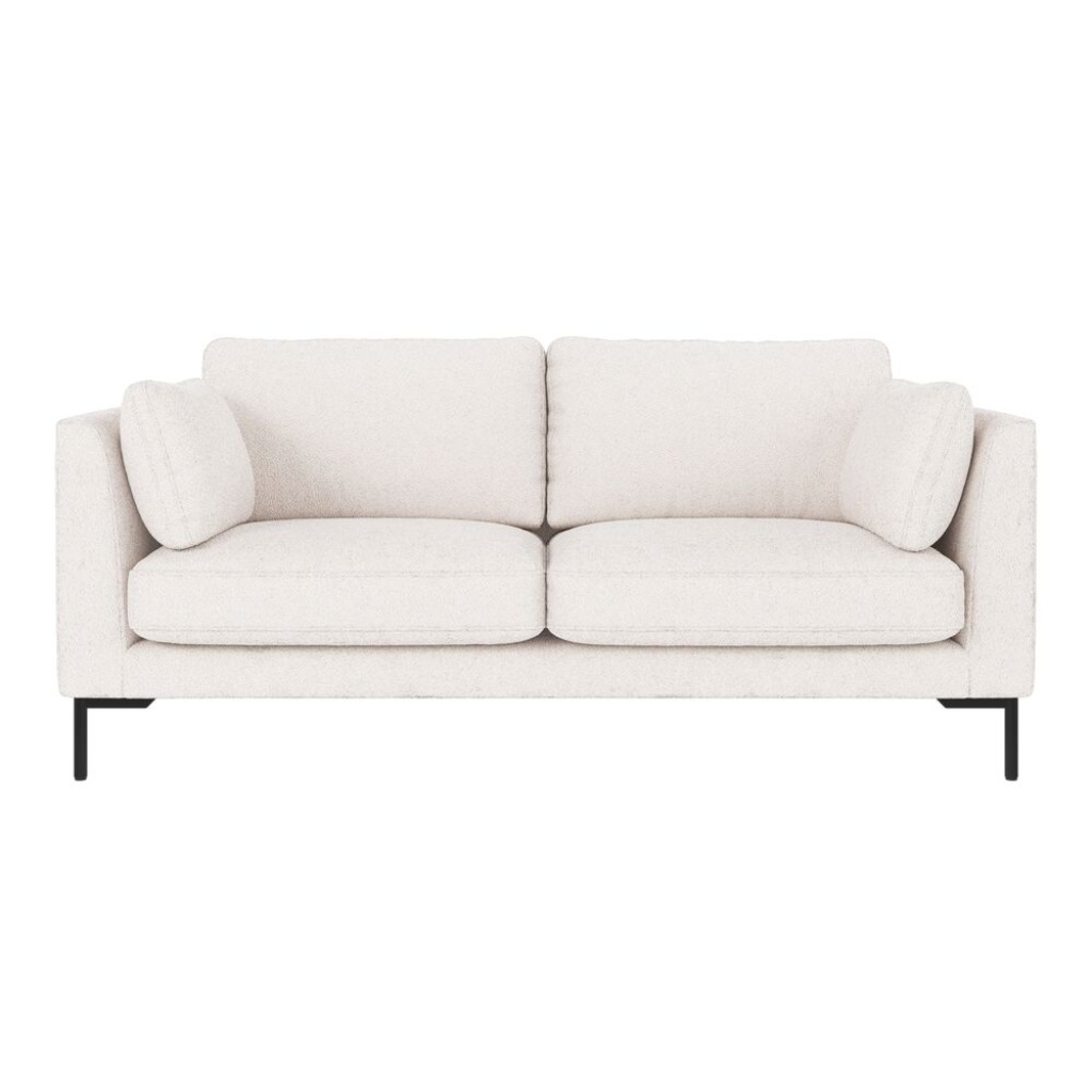 Corwin soffa 2,5-sits vitt tyg Alice