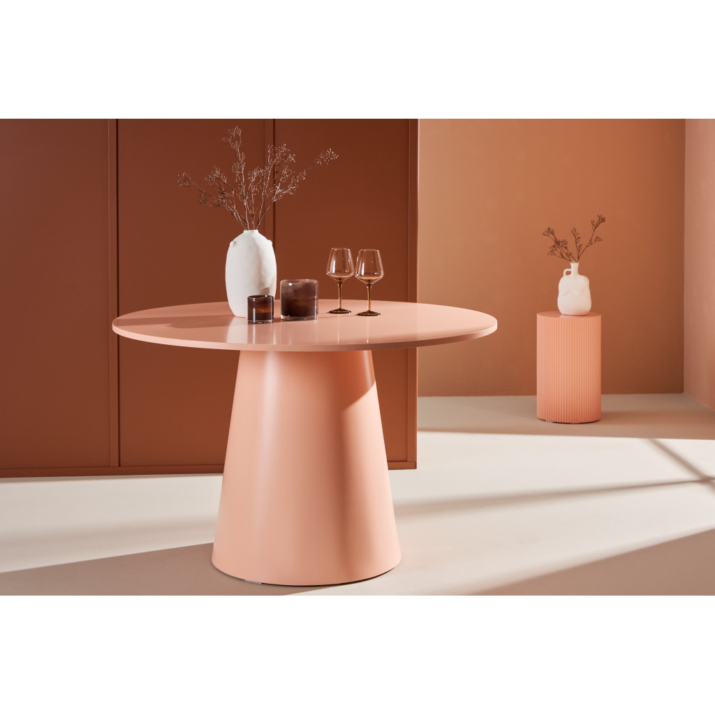 Lanzo Dining Table ⌀120 - Peach /