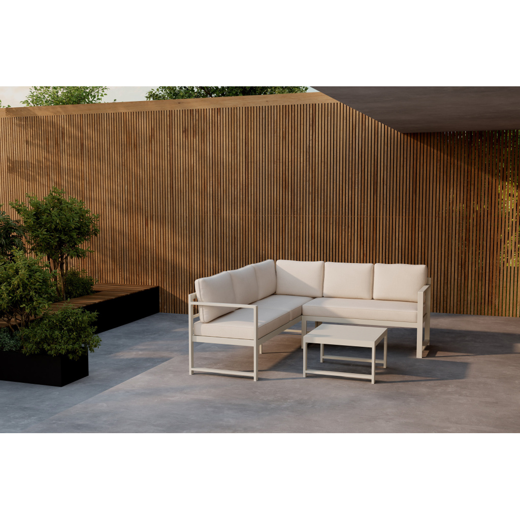 Salvador Corner Sofa - Beige / Beige