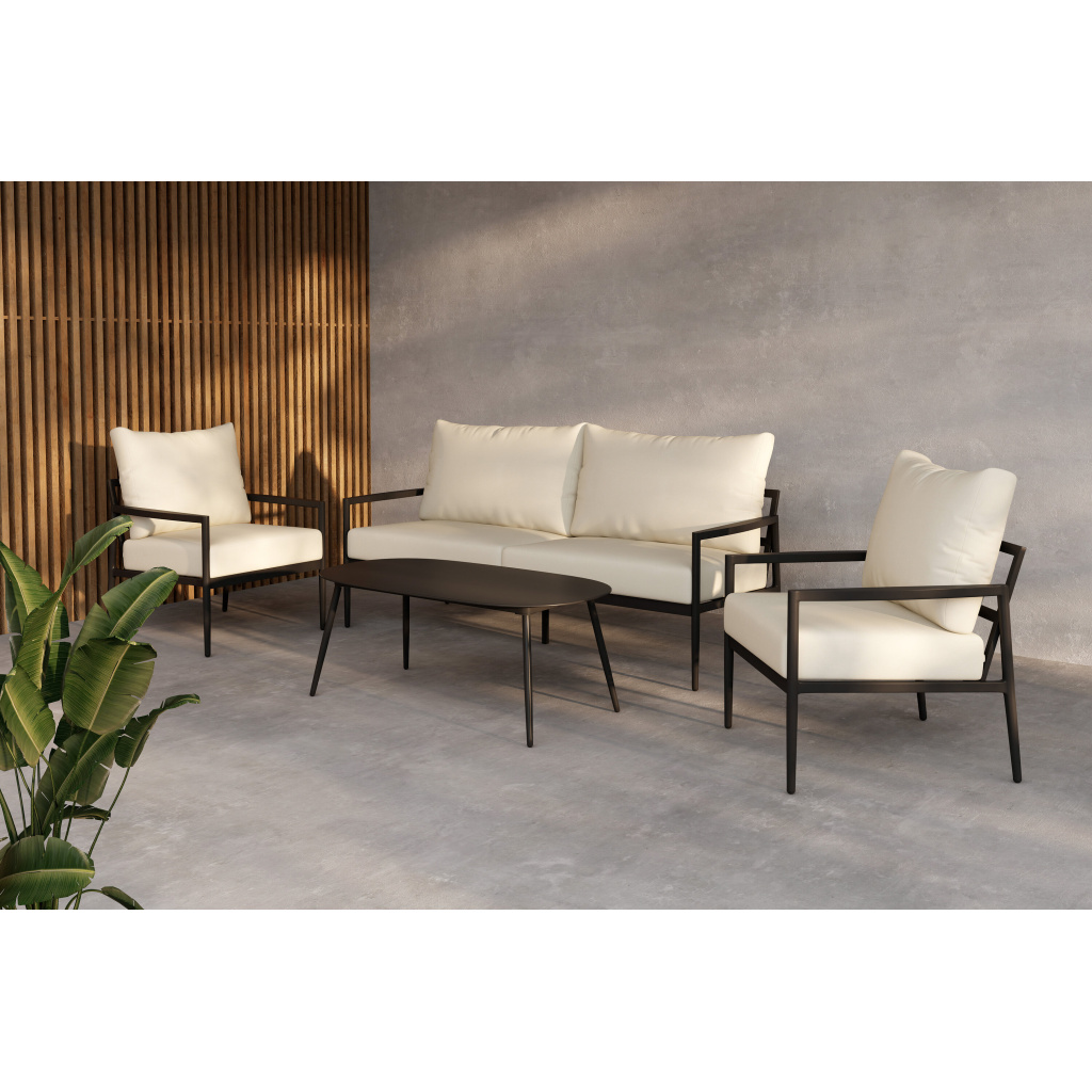 Taromina Lounge Set - Svart/ Beige