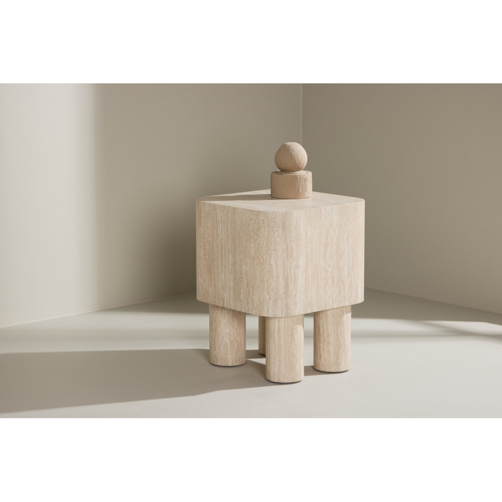 Klirou Side Table 40x40x50 - Beige /