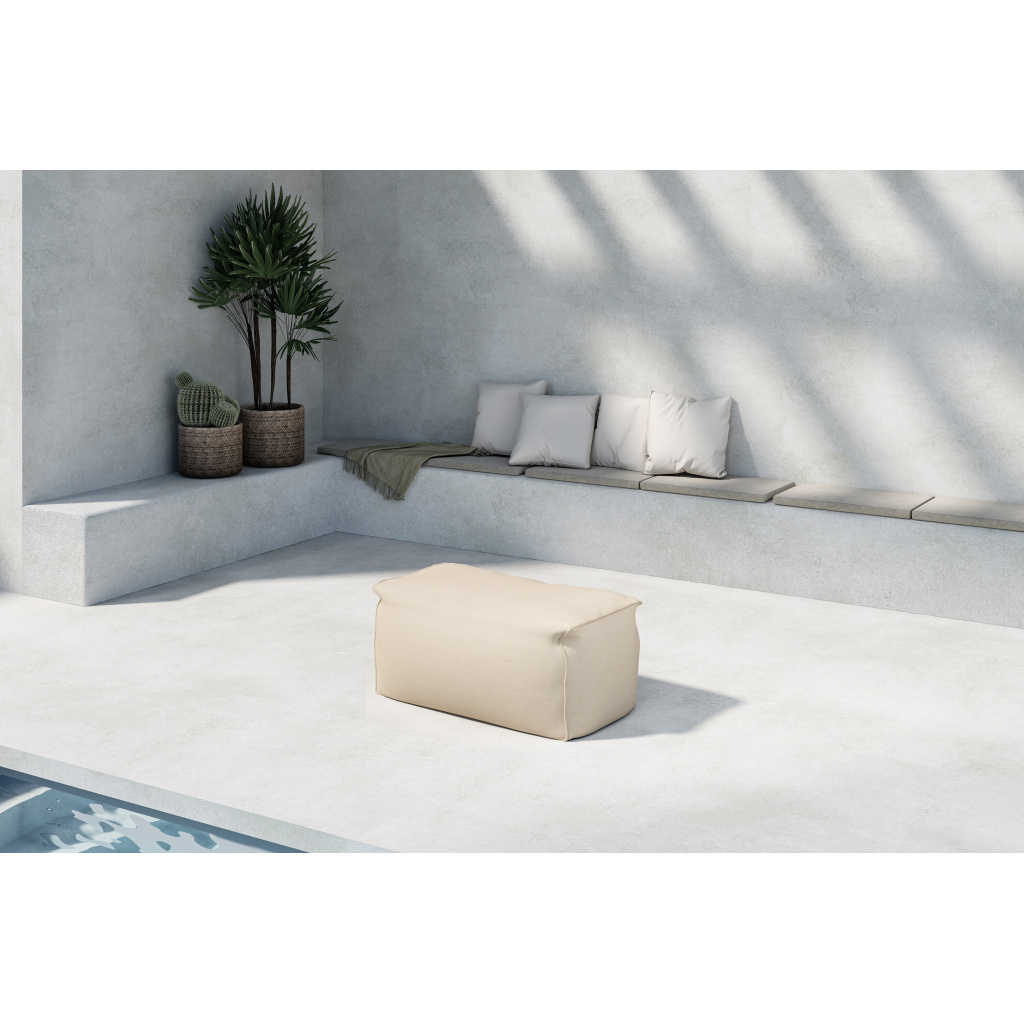Redang Ottoman Fabric - Beige / 75*40*33