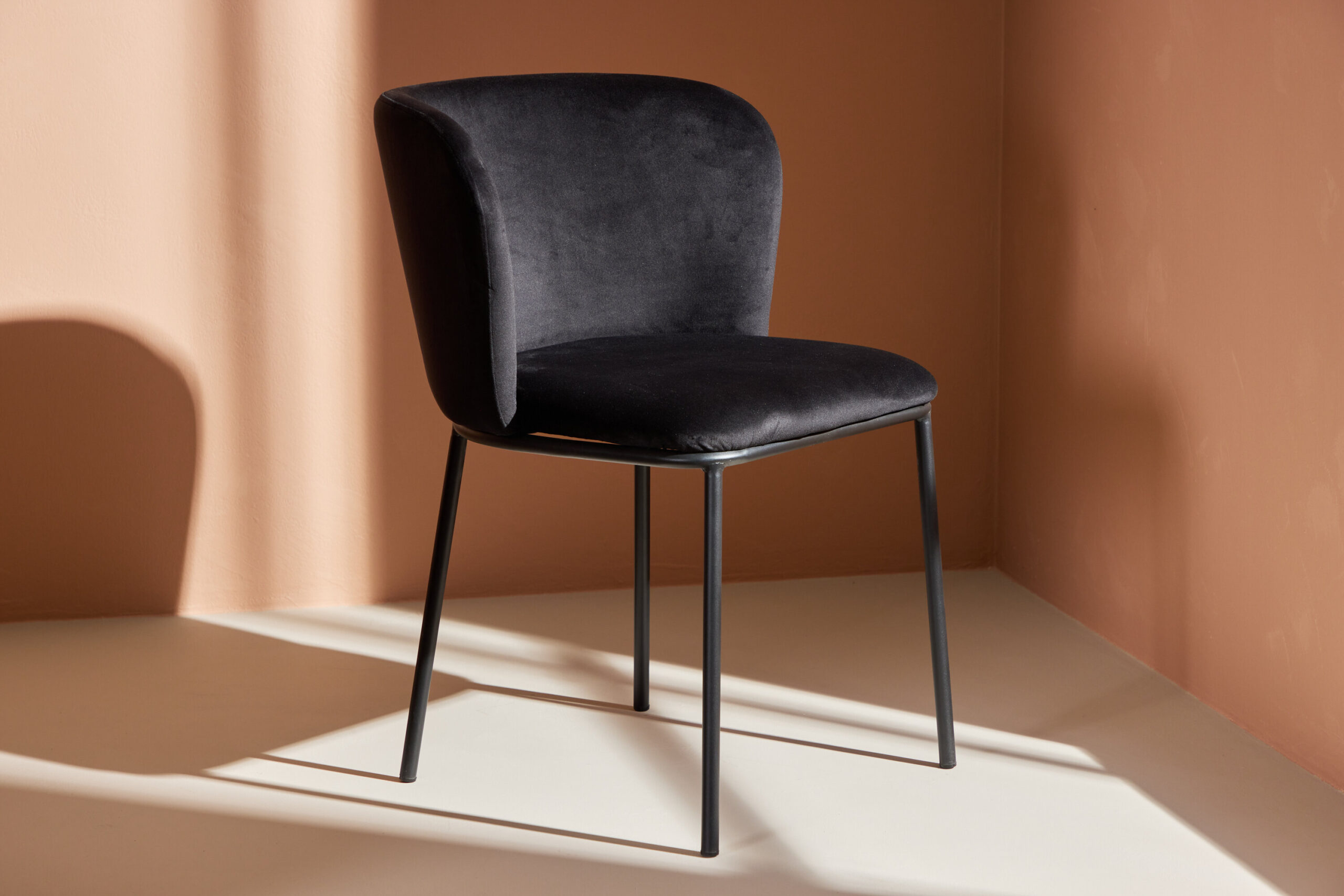 Edina Dining Chair 2-pack - Svart/ SvartVelvet